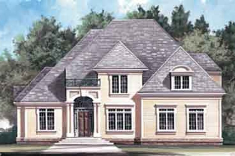 Architectural House Design - Colonial Exterior - Front Elevation Plan #119-132