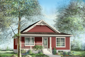 Cottage Exterior - Front Elevation Plan #25-4735