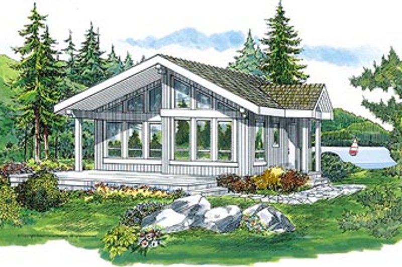 House Blueprint - Traditional Exterior - Front Elevation Plan #47-307