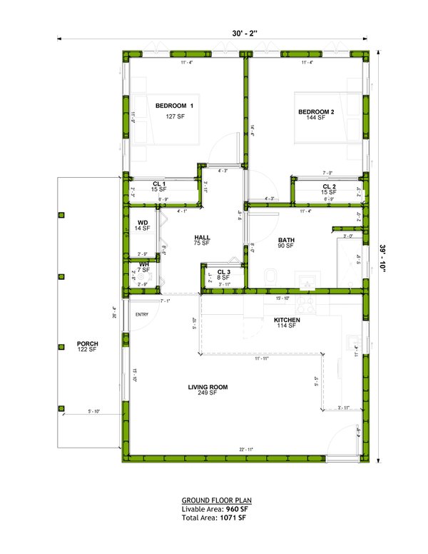 Modern Floor Plan - Main Floor Plan #1106-175