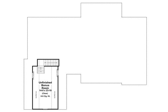 Floor Plan - Upper Floor for Farmhouse House Plan #21-514 - 3 bed, 2.5 bath
