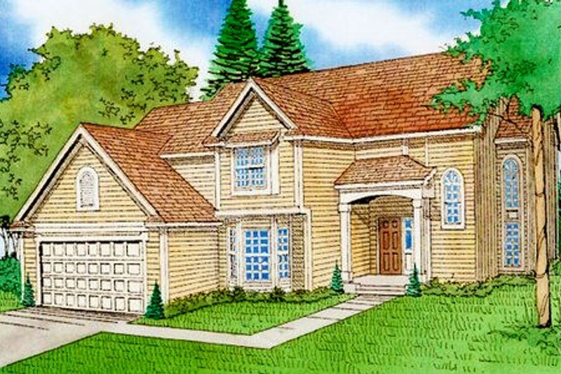 House Plan Design - Traditional Exterior - Front Elevation Plan #405-149