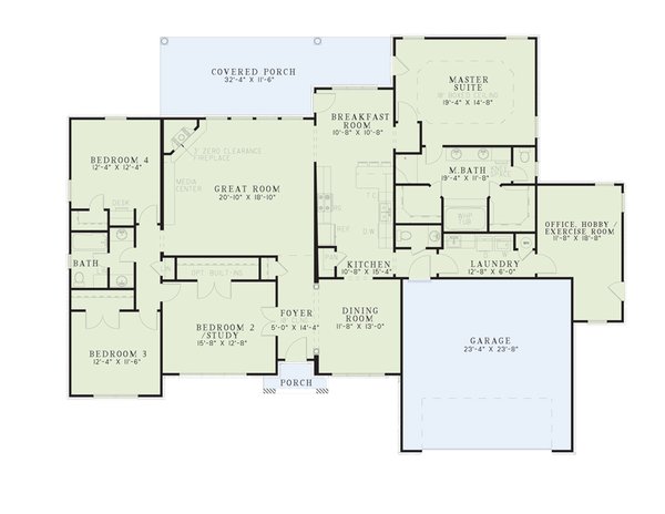 Dream House Plan - European Floor Plan - Main Floor Plan #17-141
