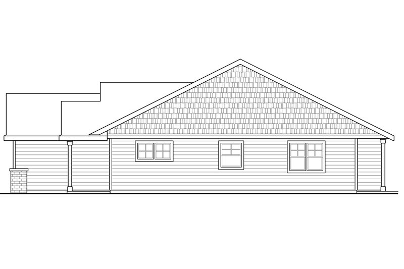 House Blueprint - Exterior - Other Elevation 1 for Craftsman House Plan #124-928 - 3 bed, 2 bath