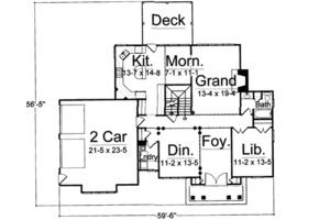 Floor Plan - Main Floor for European House Plan #119-138 - 3 bed, 3 bath