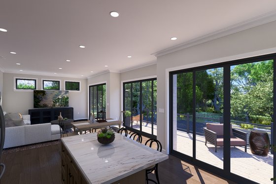 Interior - Family Room for European House Plan #1060-325 - 2 bed, 1.5 bath