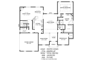 Floor Plan - Main Floor for Traditional House Plan #424-371 - 4 bed, 3 bath