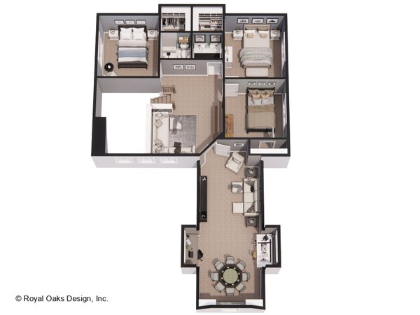 House Plan Design - Floor Plan - Upper Floor 1 for Farmhouse House Plan #51-1565 - 4 bed, 2.5 bath
