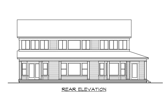 Exterior - Other Elevation 2 for Country House Plan #132-158 - 4 bed, 2.5 bath