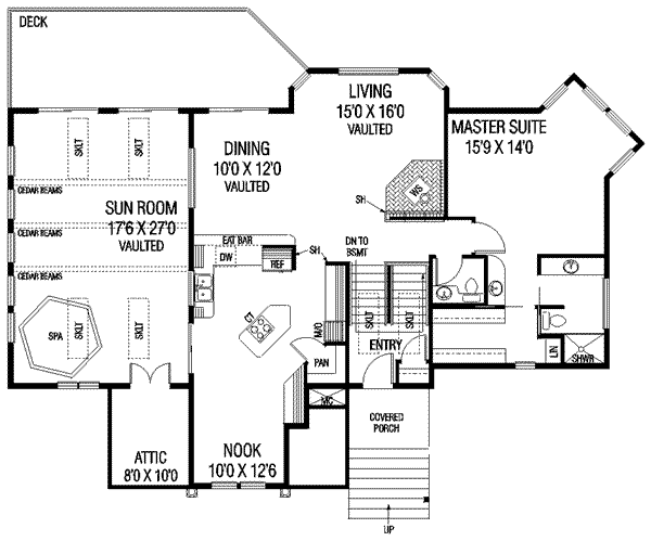 Dream House Plan - Traditional Floor Plan - Main Floor Plan #60-589