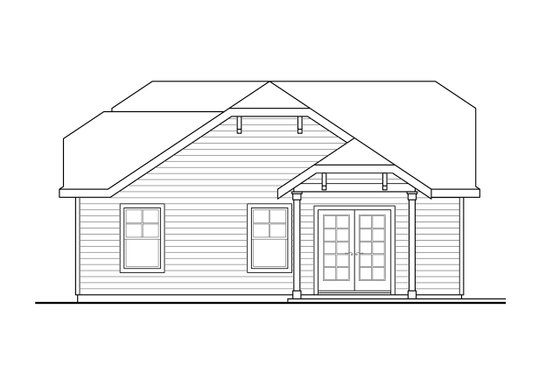 Exterior - Other Elevation for Traditional House Plan #124-1051, 1 bath