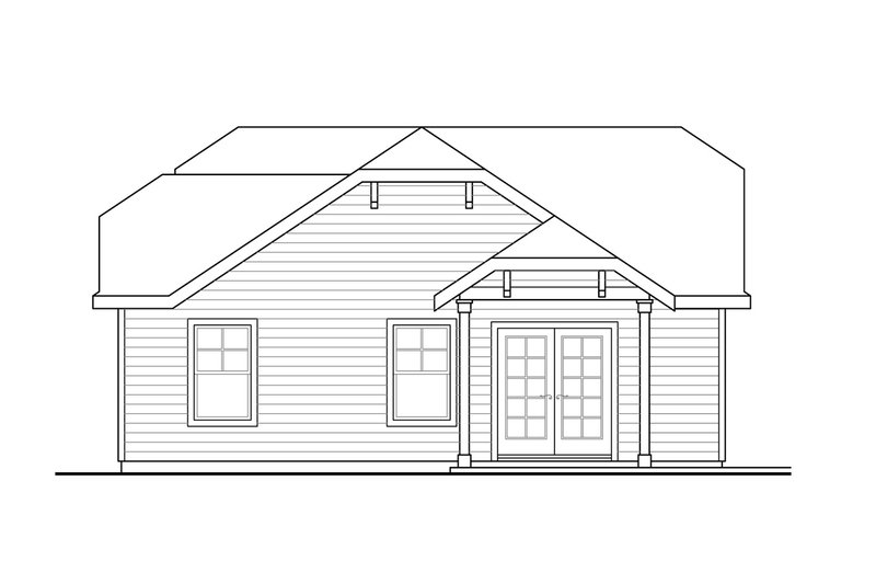 House Plan Design - Exterior - Other Elevation for Traditional House Plan #124-1051, 1 bath
