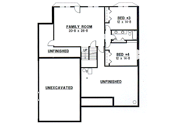 European Floor Plan - Lower Floor Plan #67-369