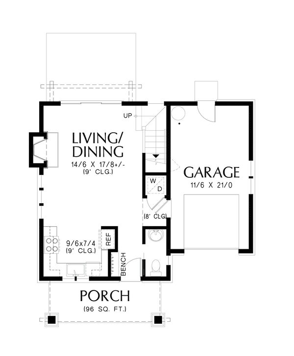 Home Plan - Cottage Floor Plan - Main Floor Plan #48-1094