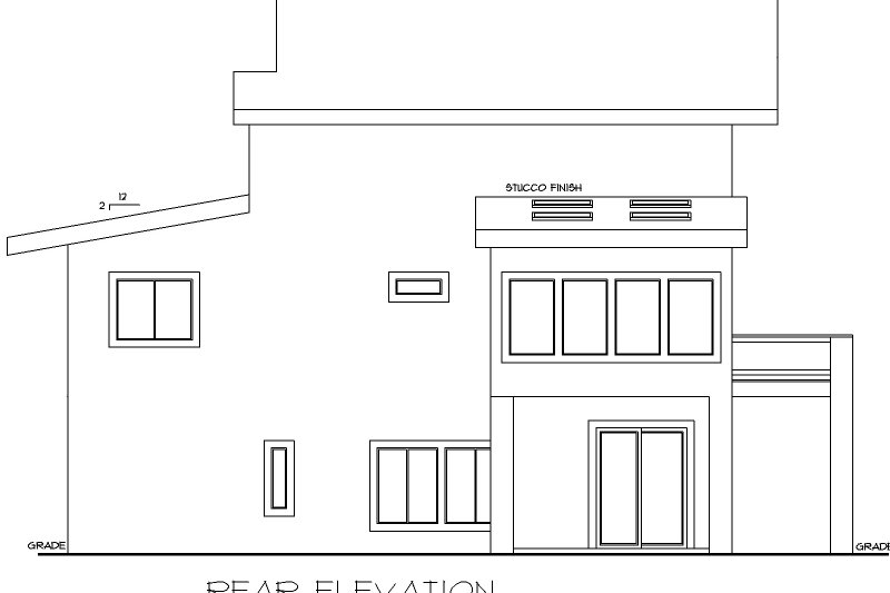 Dream House Plan - Exterior - Rear Elevation for Contemporary House Plan #117-927 - 3 bed, 3.5 bath