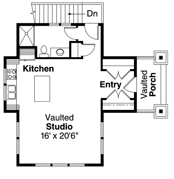 Craftsman Style House Plan 0 Beds 1 Baths 575 Sq/Ft Plan