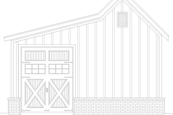 Exterior - Rear Elevation for Traditional House Plan #932-687, 0 bath