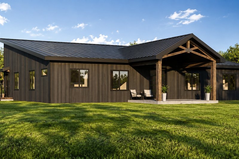 House Blueprint - Exterior - Front Elevation 3 for Contemporary House Plan #1064-514 - 6 bed, 5 bath