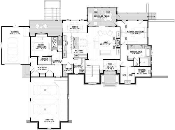 House Plan Design - Cottage Floor Plan - Main Floor Plan #928-336