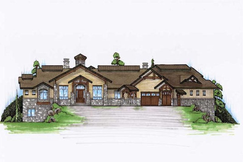 Home Plan - Traditional Exterior - Front Elevation Plan #5-344