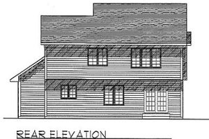 Exterior - Rear Elevation for Traditional House Plan #70-266 - 3 bed, 2.5 bath