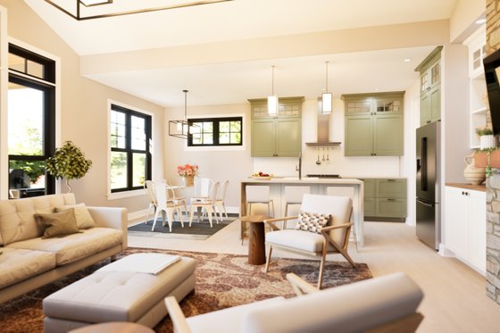 Interior - Family Room 1 for Farmhouse House Plan #48-1205 - 3 bed, 2 bath