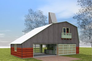 Farmhouse modern designed home, front elevation