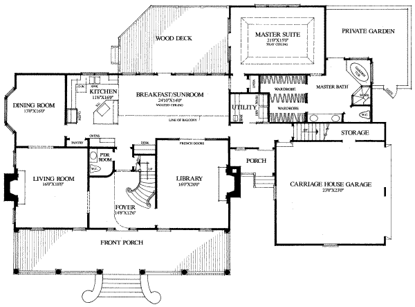Home Plan - Country Floor Plan - Main Floor Plan #137-239