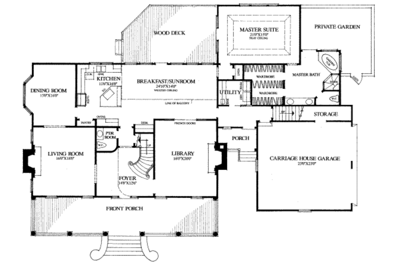 Home Plan - Floor Plan - Main Floor for Country House Plan #137-239 - 4 bed, 3 bath