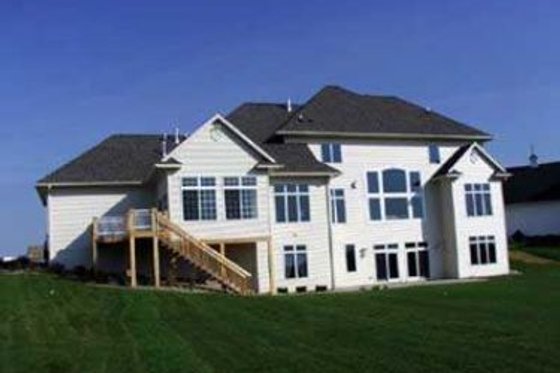 Exterior - Rear Elevation for European House Plan #70-548 - 5 bed, 4.5 bath