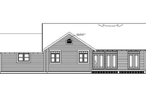 Exterior - Rear Elevation for Craftsman House Plan #126-142 - 2 bed, 2 bath