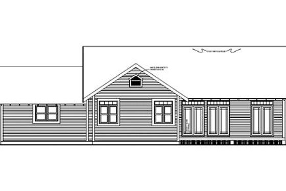 Exterior - Rear Elevation for Craftsman House Plan #126-142 - 2 bed, 2 bath