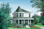 Victorian Style House Plan - 3 Beds 1.5 Baths 1444 Sq/Ft Plan #25-2032 