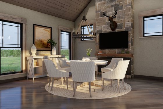 Interior - Dining Room for Craftsman House Plan #17-2377 - 4 bed, 3 bath