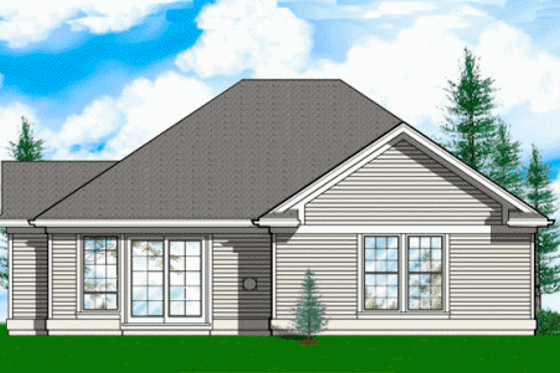 Exterior - Rear Elevation for Traditional House Plan #48-269 - 3 bed, 2 bath