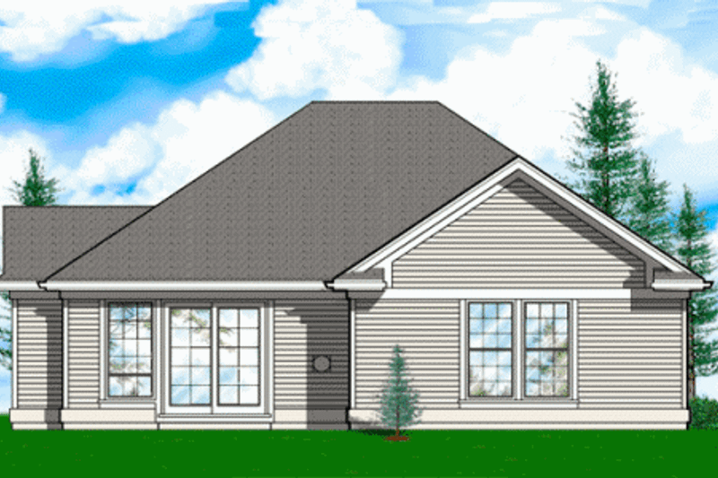 Home Plan - Exterior - Rear Elevation for Traditional House Plan #48-269 - 3 bed, 2 bath