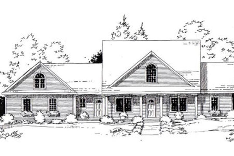 Country Style House Plan - 3 Beds 2.5 Baths 2030 Sq/Ft Plan #312-827