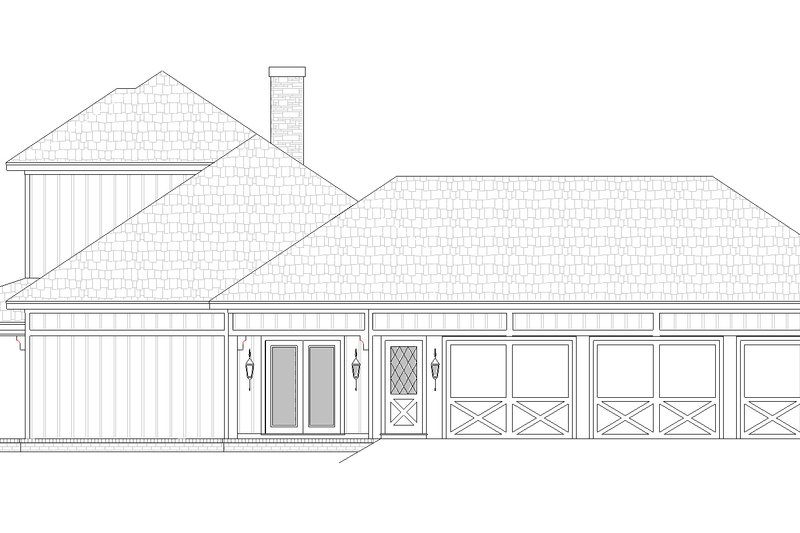 House Blueprint - Exterior - Other Elevation 2 for Farmhouse House Plan #45-627 - 4 bed, 3.5 bath