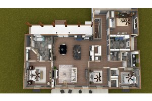 Floor Plan - Main Floor for Farmhouse House Plan #44-293 - 3 bed, 2.5 bath