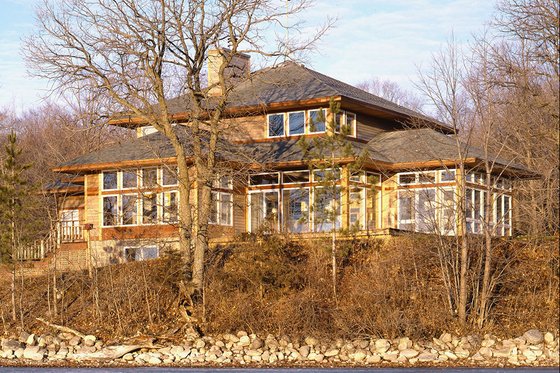 Exterior - Front Elevation for Prairie House Plan #454-8 - 4 bed, 3 bath