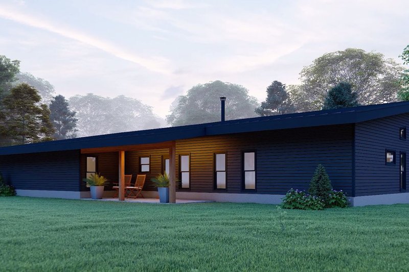 House Blueprint - Photo 2 for Contemporary House Plan #932-937 - 2 bed, 2.5 bath
