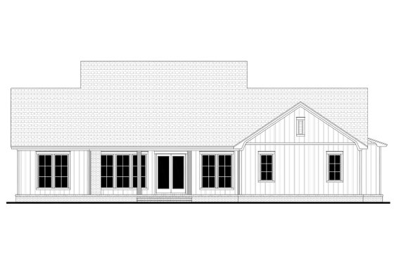 Exterior - Rear Elevation 2 for Farmhouse House Plan #430-329 - 3 bed, 2.5 bath
