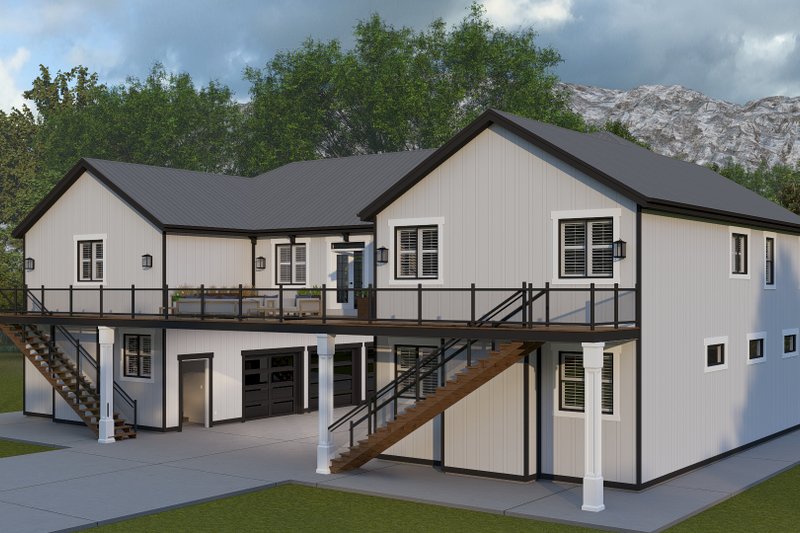 House Design - Exterior - Front Elevation 3 for Barndominium House Plan #1060-424 - 3 bed, 2.5 bath