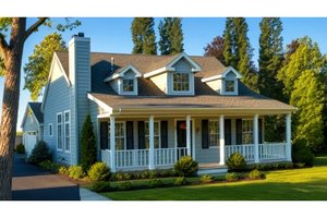 Country Exterior - Front Elevation Plan #3-310