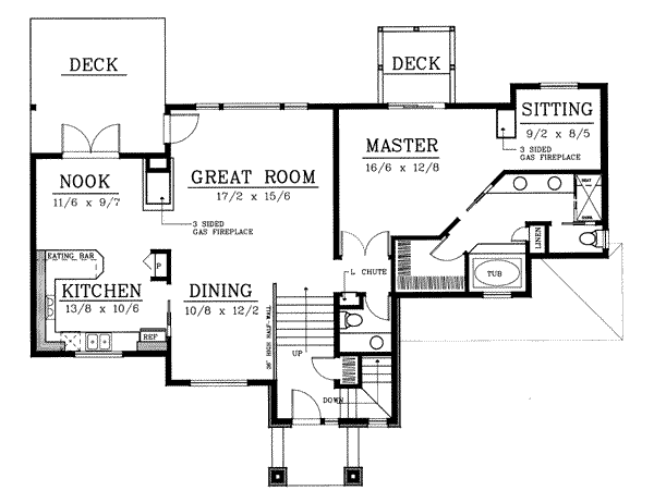Traditional Floor Plan - Main Floor Plan #100-217