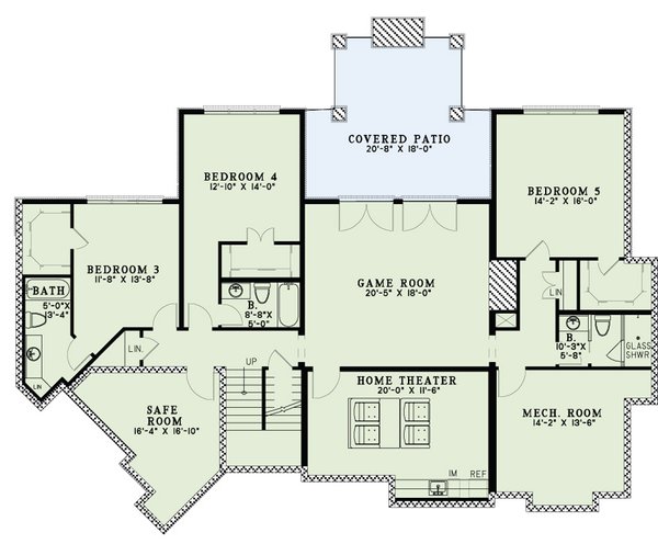 Home Plan - Traditional Floor Plan - Lower Floor Plan #17-3430