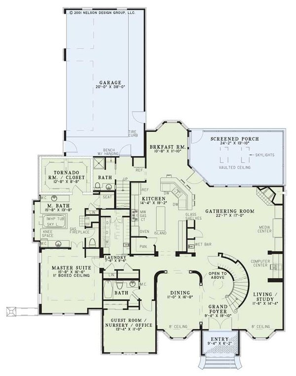 Architectural House Design - European Floor Plan - Main Floor Plan #17-567