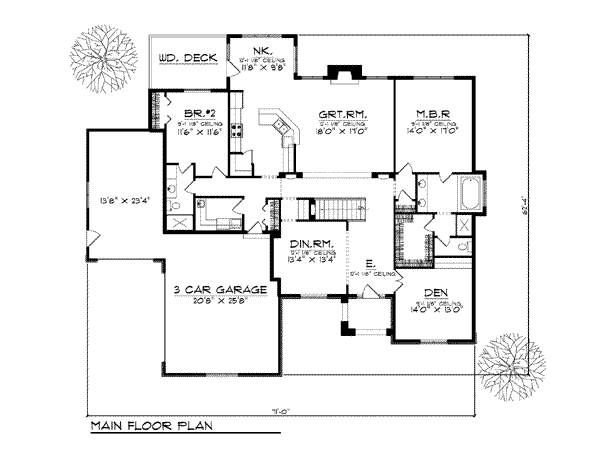 European Floor Plan - Main Floor Plan #70-810