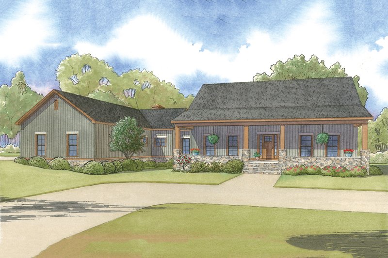 Dream House Plan - Country Exterior - Front Elevation Plan #17-2592