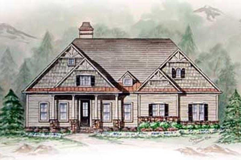 House Plan Design - Exterior - Other Elevation for Southern House Plan #54-105 - 3 bed, 3 bath